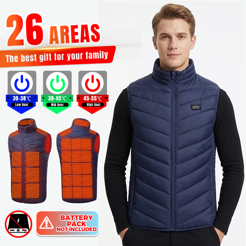 Smart Heated Vest 26 Zones Men - Winter Clothing Hiking 评论和价格